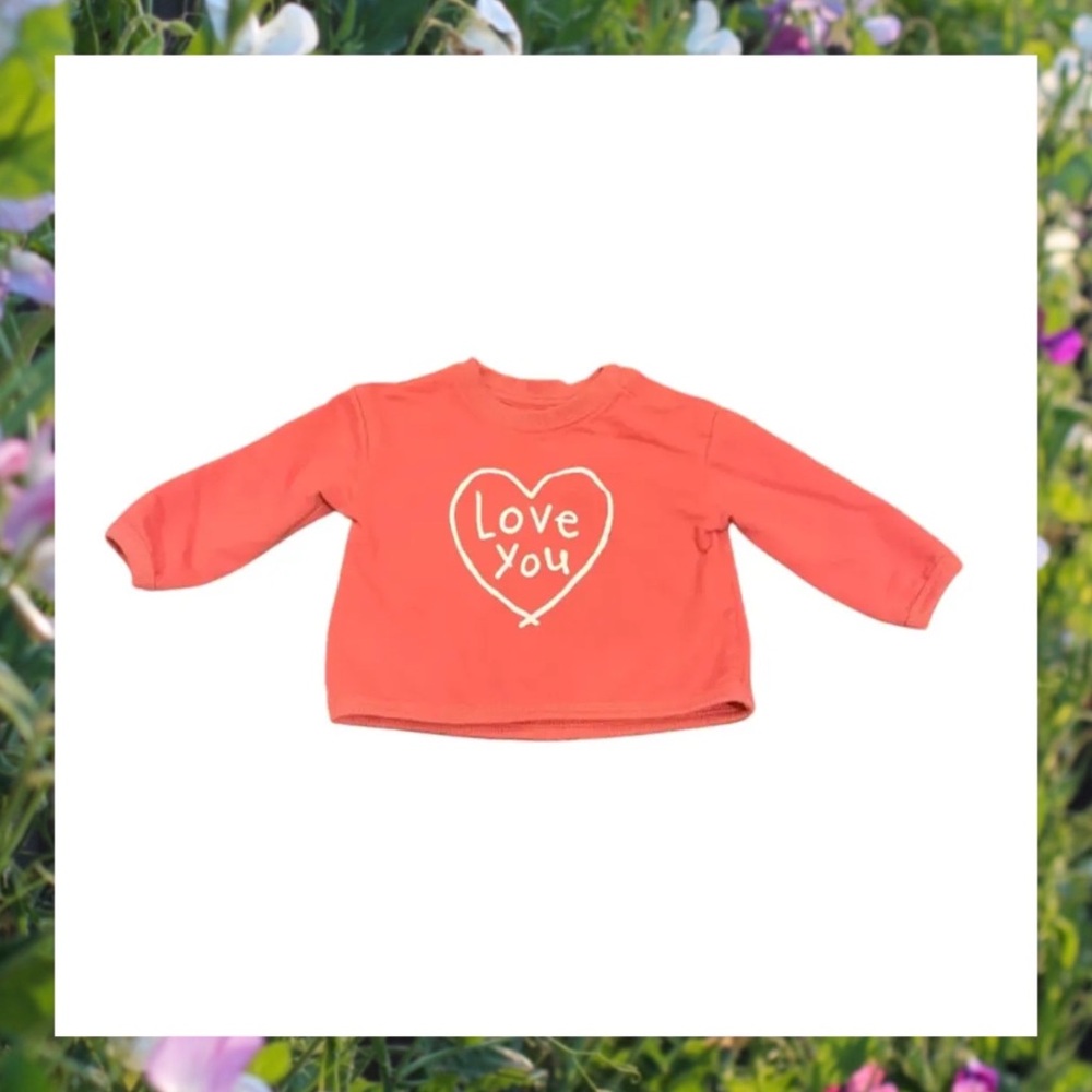 LITTLE CO. by Lauren Conrad Girl's "Love You" Coral Pink Shirt Size 6M